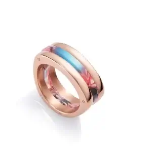 Anillo color oro rosa con piedra color Viceroy